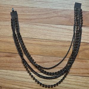 Beautiful layered black necklace.